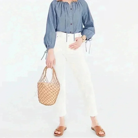 J. Crew 90’s Straight White Jeans 27 new - Picture 4 of 11